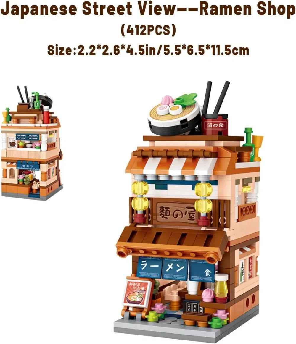 4 PACK Brick Building Set For Kids, 2969 PCS Building Blocks Kit Japanese Street Building Toy Set Gift For 6-15 Years Old Kid And Adult