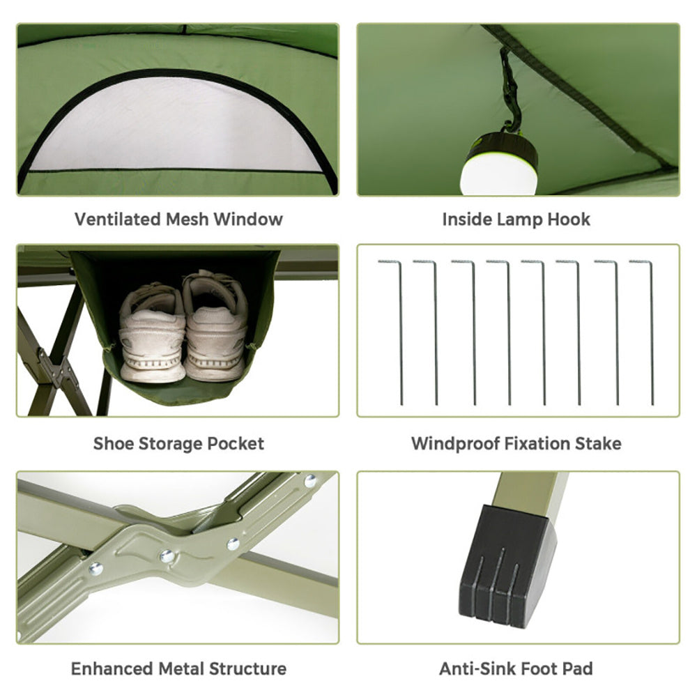 2-Person Outdoor Camping Tent With External Cover