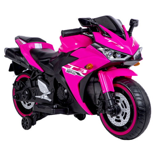 Kids Motorcycle,12V Motorcycle For Kids 3 4 5 6 Years Boys Girls 12v7ah Kids Motorcycle Ride On Toy With Training Wheels Manual Throttle Drive By Hand Lighting Wheels