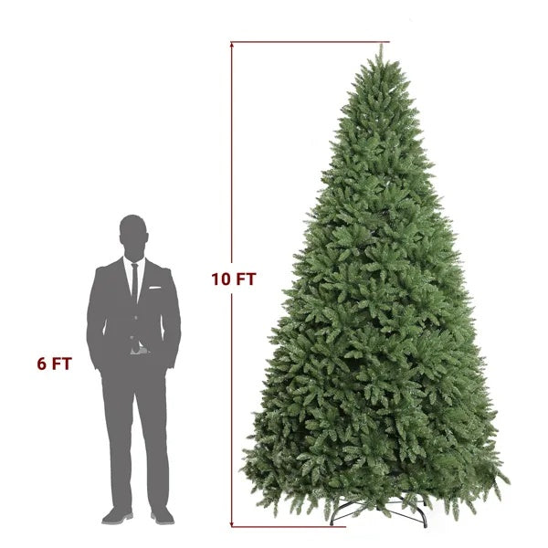 10ft Automatic Tree Structure PVC Material 1200 Lights Warm Color With Colorful 10 Modes With Remote Control 5090 Branches Christmas Tree Green