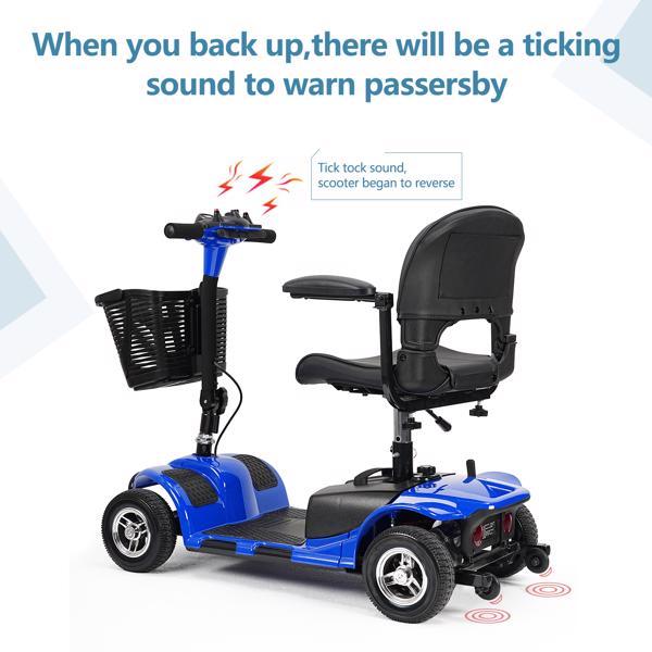 4-Wheel Mobile Scooter With Basket And Extended Battery