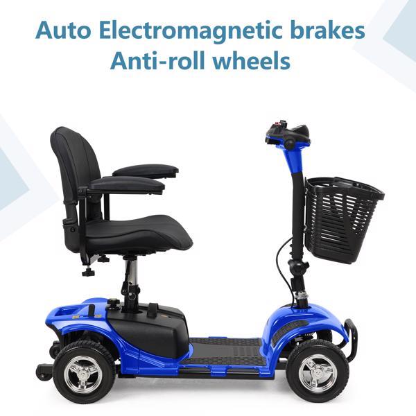 4-Wheel Mobile Scooter With Basket And Extended Battery