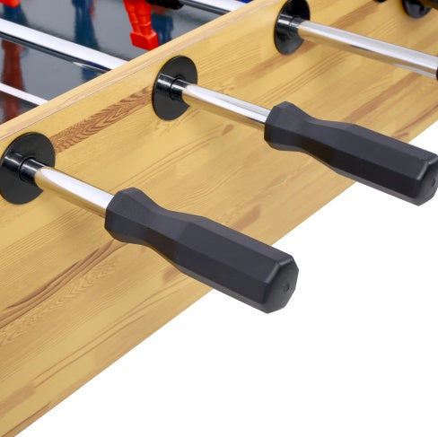 54-Inch Hurricane Foosball Table For Family Game Rooms With Light Cherry Finish, Analog Scoring And Free Accessories