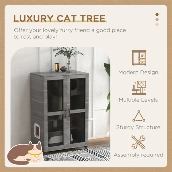Cat Villa, Cat Apartment With Wheels