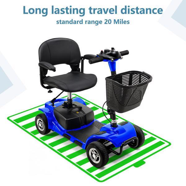 4-Wheel Mobile Scooter With Basket And Extended Battery